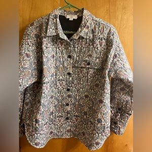 J Crew Liberty quilted shirt jacket
